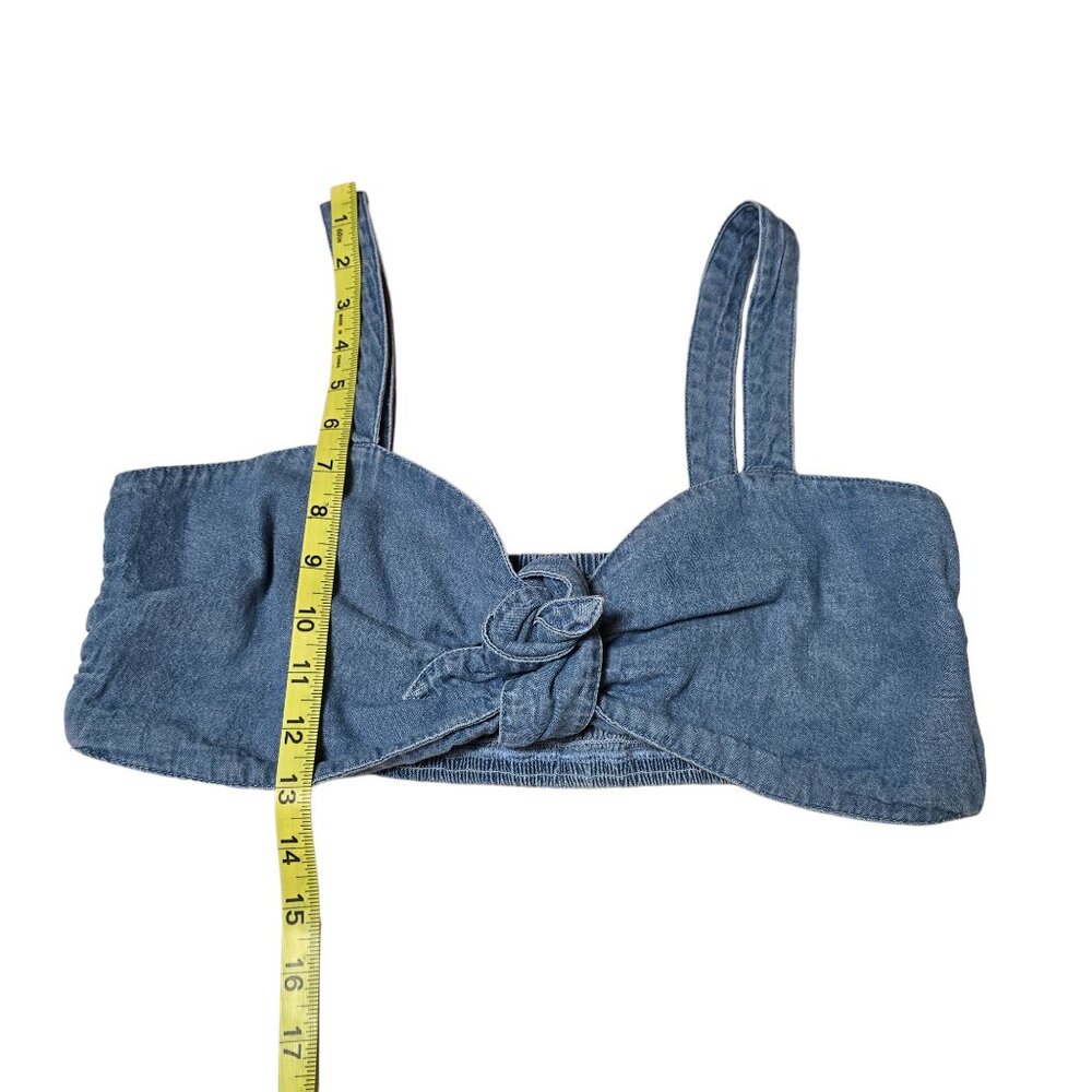 American Eagle Outfitters Denim Bralette  Size L Excellent Used Condition‎ - Picture 2 of 6
